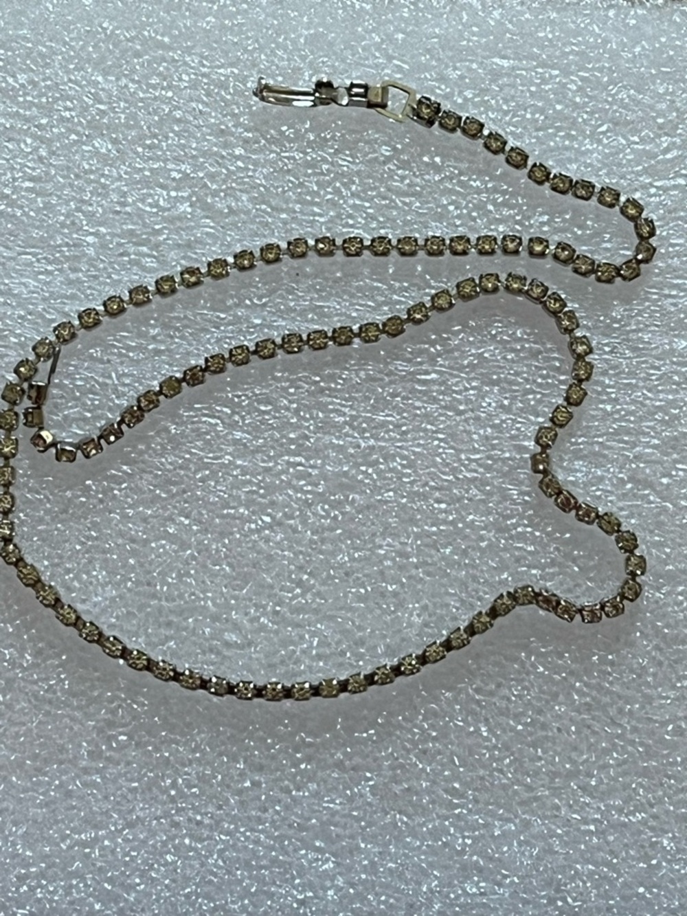 Avon Silver Rhinestone Choker Crystal Tennis Necklace - Picture 5 of 6